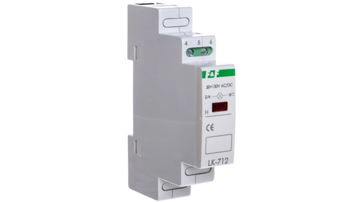 Lampka modułowa 1-fazowa czerwona 30-130V AC/DC LK-712R-30-130V