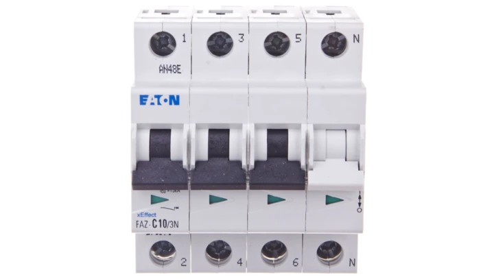 Wyłącznik nadprądowy 3P+N C 10A 15kA AC FAZ C10/3N 278971