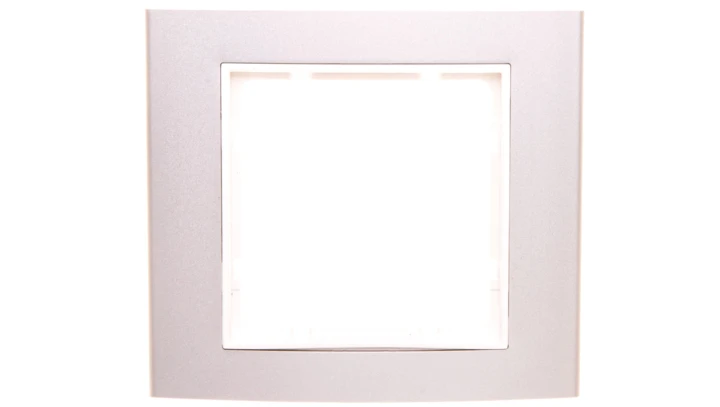 Berker B.3/B.7 Glas Ramka pojedyncza aluminium/śnieżnobiała 10113904