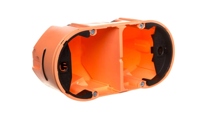 Berker TS Puszka podtynkowa podwójna do sensorów dotykowych 68x136x76mm pomarańczowa 1870