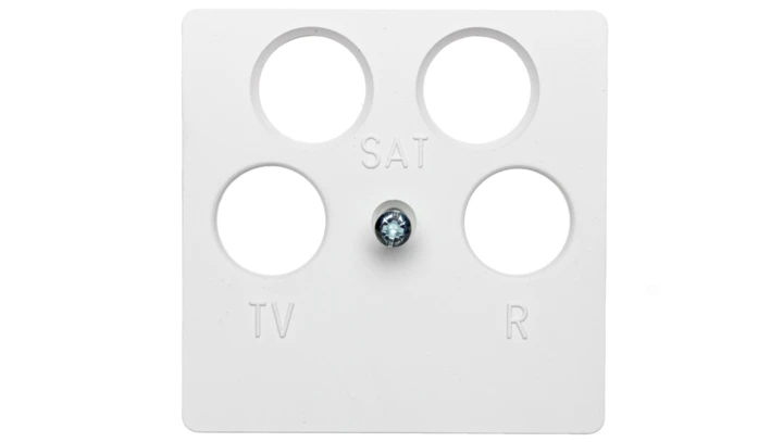 Berker Q.1 Płytka centralna do gniazda antenowego 4-wyjściowego śnieżnobiała 14841909