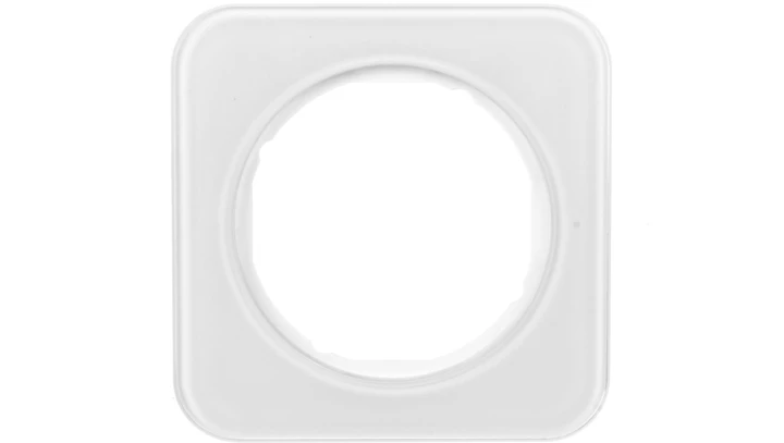 Berker R.1 Ramka pojedyncza szklana biała 10112109