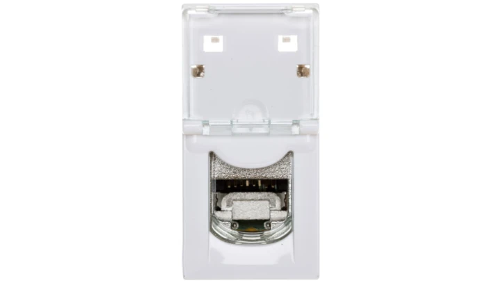 MOSAIC Gniazdo komputerowe pojedyncze RJ45 kat.6a STP 1M białe 076573