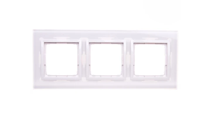 Simon 54 Nature Ramka potrójna szkło BIAŁA PERŁA DRN3/70