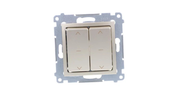 Simon 54 Łącznik żaluzjowy podwójny, szybkozłącza, złoty DZW2.01/44