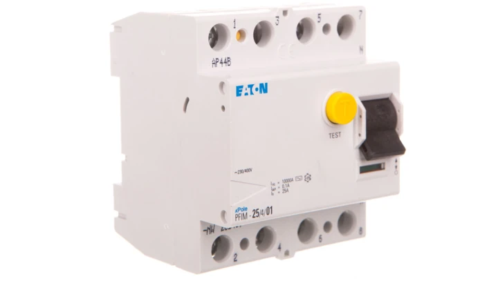 Wyłącznik różnicowoprądowy 4P 25A 0,1A AC PFIM-25/4/01-MW 235407