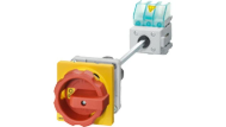 Rozłącznik główny/awaryjny 3P 16A 7.5kW AC23A 400V montaż na płycie z wałkiem pokrętło żółto-czerwone 4 otwory 3LD2013-0TK53