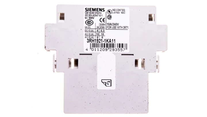 Styki pomocnicze 2Z 1R montaż boczny drugi blok S6 do S12 przył śrubowe SIRIUS 3RH1921-1KA11