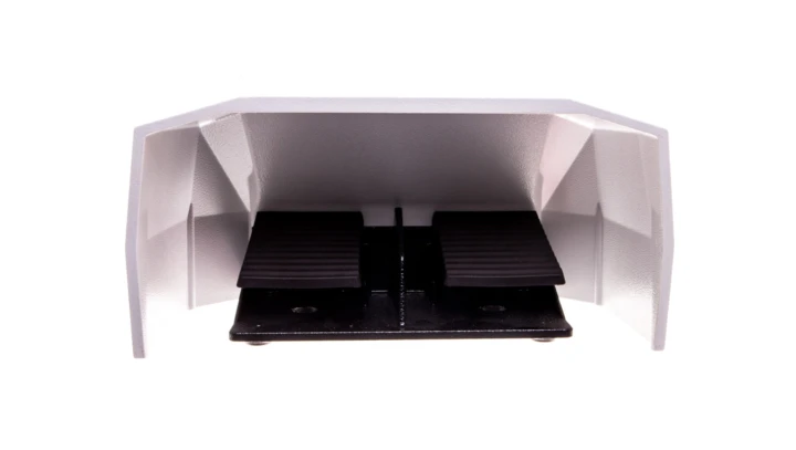 Przycisk nożny podwójny z osłoną bez samopowrotu szary metal 1Z 1R 1 krok IP65 3SE2932-0AA20