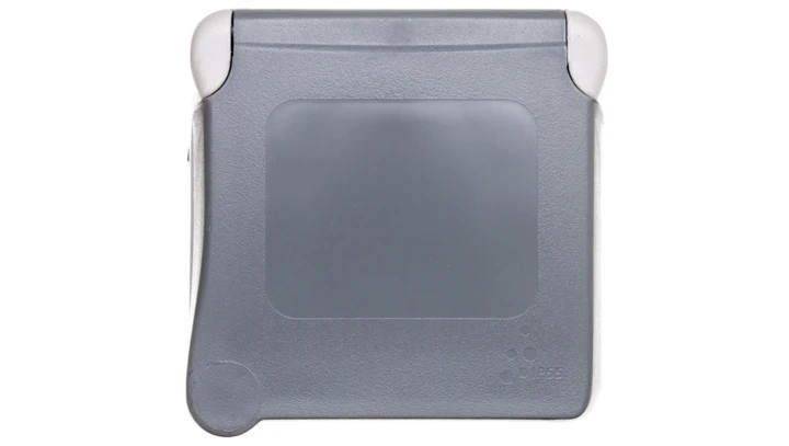 PLEXO55 Gniazdo pojedyncze z/u angielskie szare 069585