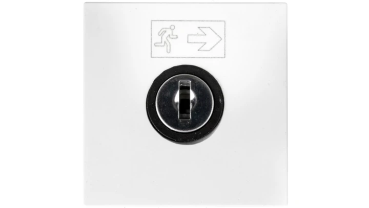 MOSAIC Wyłącznik na klucz /2moduły/ biały 076630