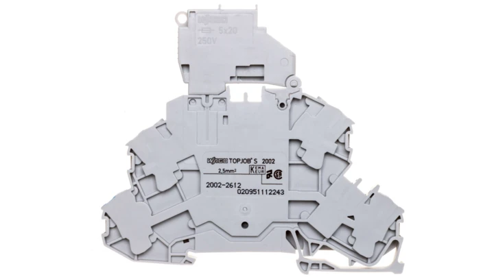 Złączka dwupiętrowa bezpiecznikowa z uchylną podstawką bezpiecznika 2002-2612 /25szt./