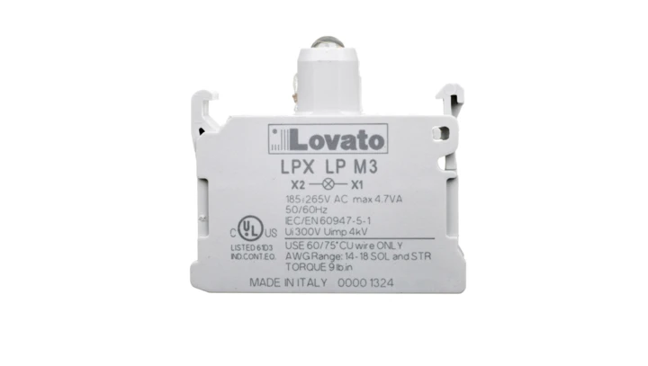 Lampka LED zielona fi 22mm 185-265V AC światło ciągłe LPXLPM3