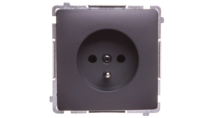 Simon Basic Gniazdo pojedyncze z/u 16A 250V grafit matowy BMGZ1.01/28