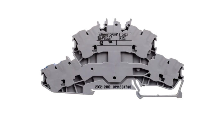 Złączka szynowa 2-piętrowa 2,5mm2 szara TOPJOB 2002-2402 /50szt./