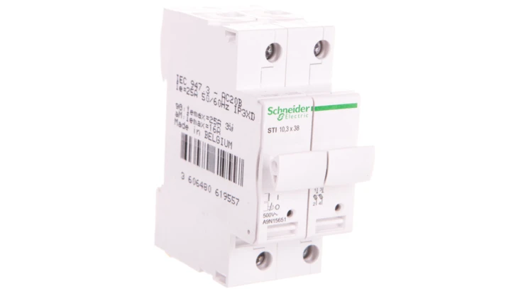 Rozłacznik bezpiecznikowy cylindryczny 2P 10x38mm STI A9N15651