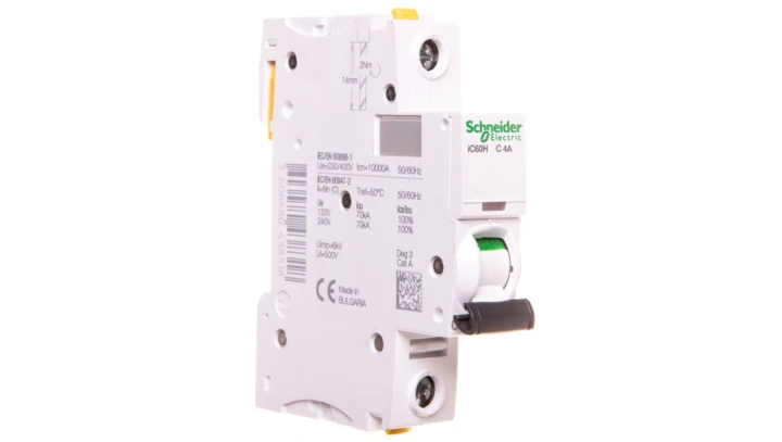 Wyłącznik nadprądowy 1P C 4A 10kA AC iC60H-C4 A9F07104