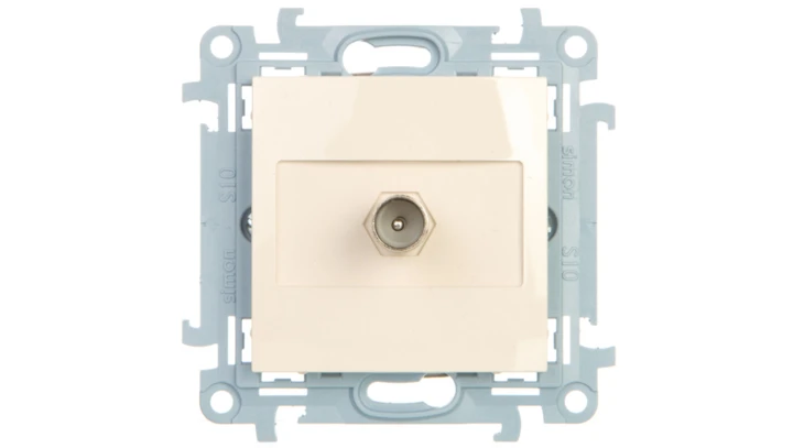 Simon 10 Gniazdo antenowe pojedyncze końcowe kremowy CAK1.01/41