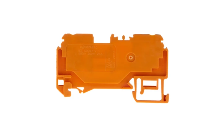 Złączka szynowa 2-przewodowa 4mm2 pomarańczowa 880-902 /100szt./