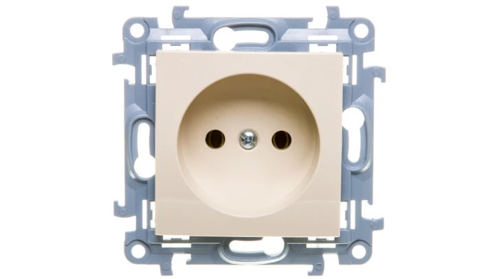 Simon 10 Gniazdo pojedyncze b/u kremowe 16A 250V IP20 CG1.01/41