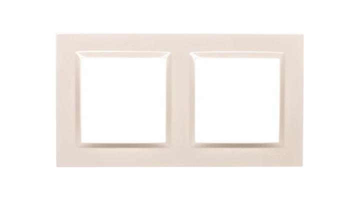 Simon 10 Ramka podwójna kremowa CR2/41