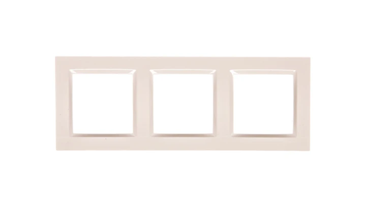 Simon 10 Ramka potrójna kremowa CR3/41