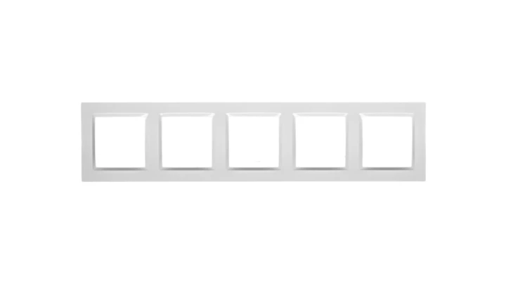 Simon 10 Ramka pięciokrotna biała CR5/11