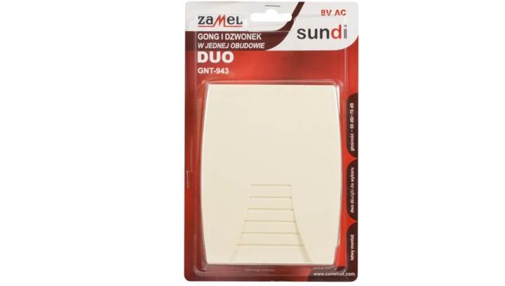 Gong DUO 8V beżowy GNT-943-BEZ SUN10000156