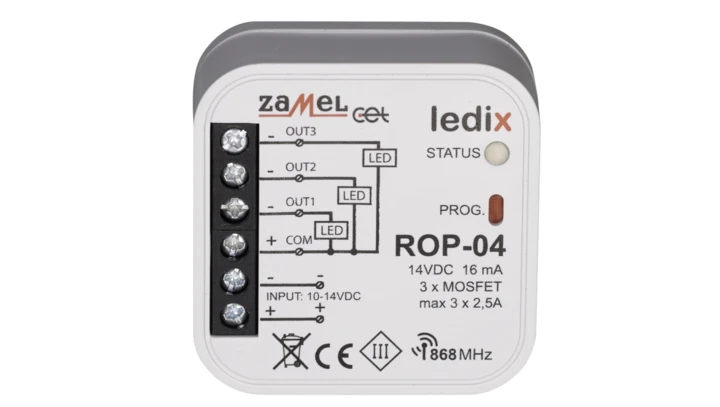 Radiowy odbiornik dopuszkowy 3-kanałowy ROP-04 LDX10000003
