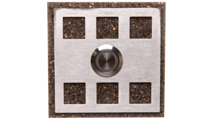 Przycisk dzwonkowy kwadratowy z podświetleniem brązowy 1A/250V PDK-251-BRA YNS10000020