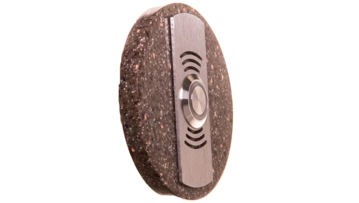 Przycisk dzwonkowy okrągły z podświetleniem brązowy 1A/250V PDK-252-BRA YNS10000022