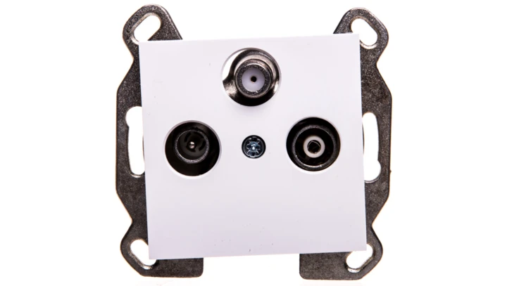 Lumina Gniazdo antenowe RTV-SAT przelotowe białe WL3120