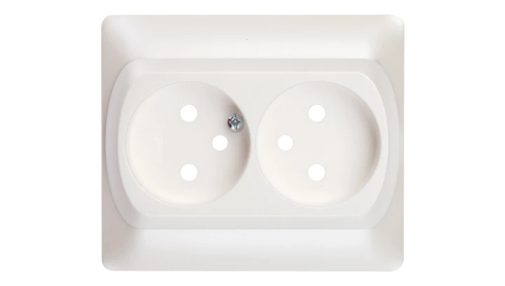 SISTENA LIFE Plakietka gniazda podwójnego pearl 771535