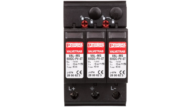 Ogranicznik przepięć Typ T2 40kA 2,7kV 800V DC VAL-MS 600DC-PV/2+V 2800642