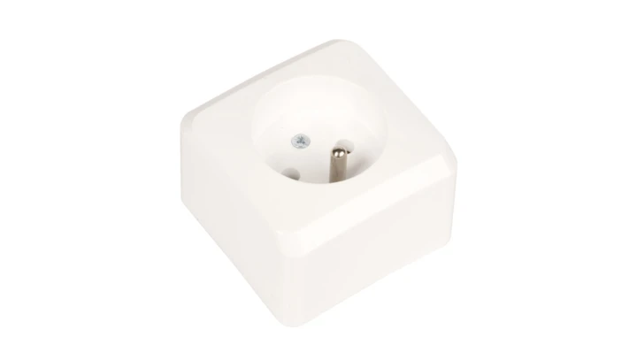 Prima Gniazdo pojedyncze z/u 16A IP20 białe GWN-130P WDE001030