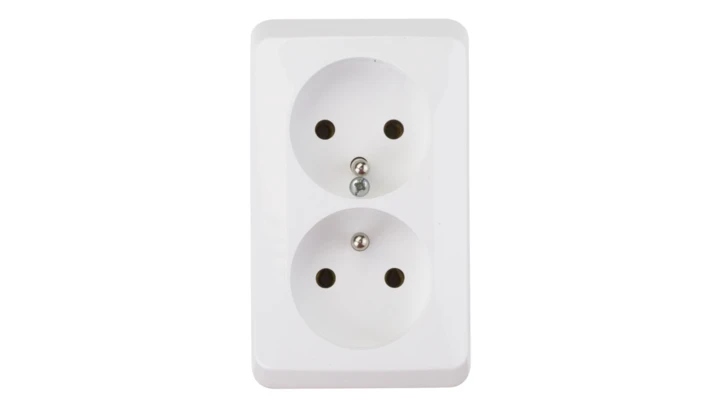 Prima Gniazdo podwójne z/u 16A IP20 białe GWN-230P WDE001043