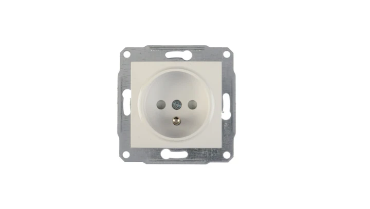 Sedna Gniazdo pojedyncze z/u 16A IP20 z przesłonami białe SDN2800121