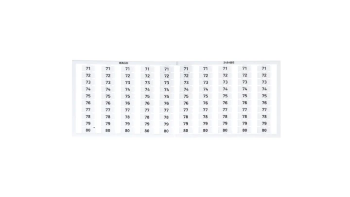 Oznaczniki WSB 10x 71-80 biały 249-603 /5szt./