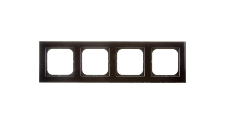 SONATA Ramka poczwórna czarne szkło R-4RG/32