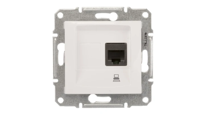 Sedna Gniazdo komputerowe pojedyncze RJ45 kat.5e UTP białe SDN4300121