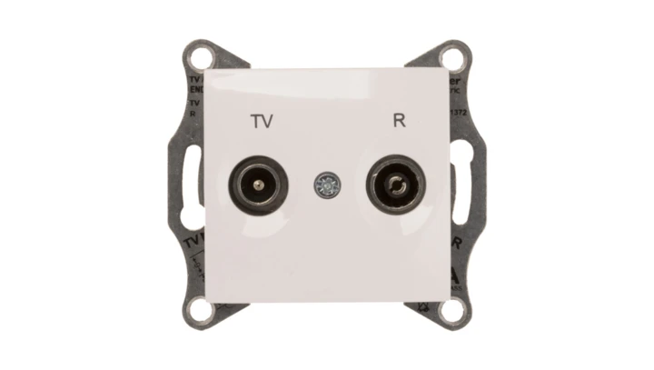 Sedna Gniazdo antenowe RD/TV końcowe białe SDN3301621