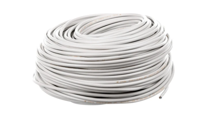 Przewód mieszkaniowy H03VV-F (OMY) 3x0,75 żo biały /100m/