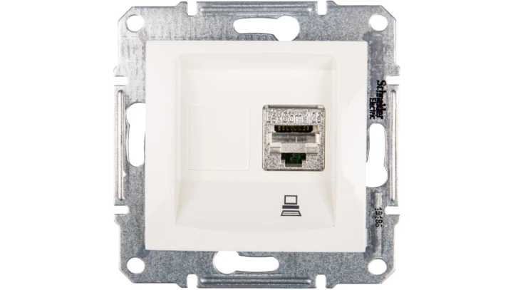 Sedna Gniazdo komputerowe pojedyncze RJ45 kat.5e kremowe SDN4500123