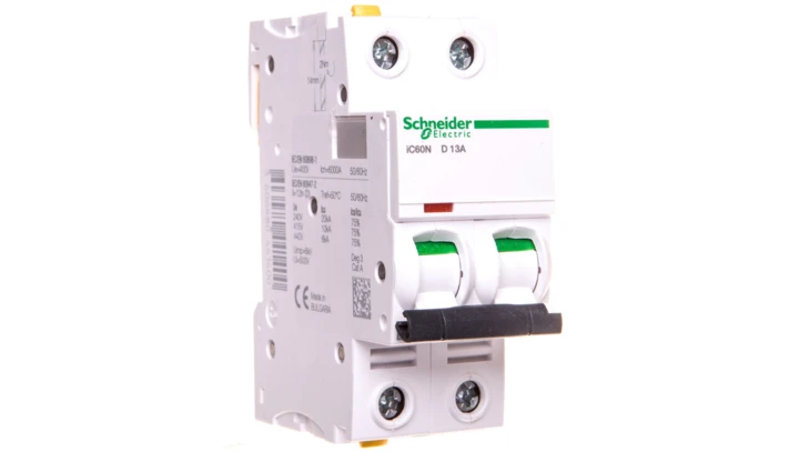 Wyłącznik nadprądowy 2P D 13A 6kA AC iC60N-D13-2A9F05213