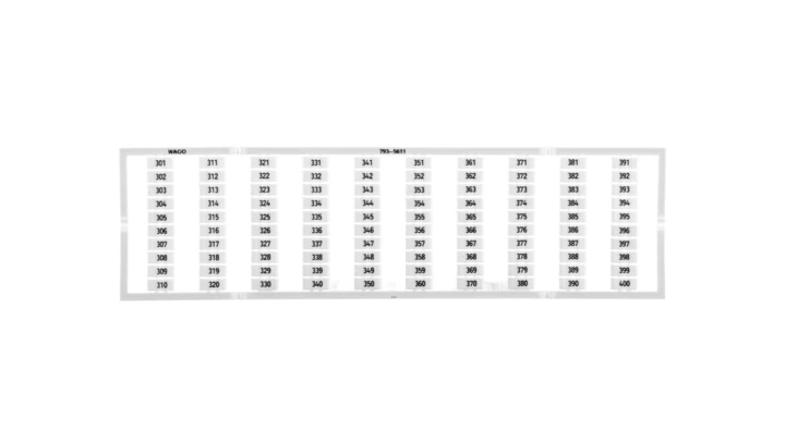 Oznaczniki WMB 1x 301-400 793-5611 /5szt./
