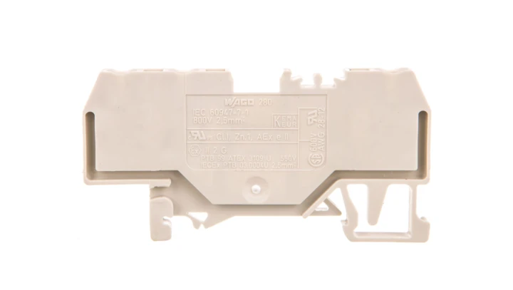 Złączka szynowa 3-przewodowa Ex 2,5mm2 jasnoszara 280-993/ /100szt./