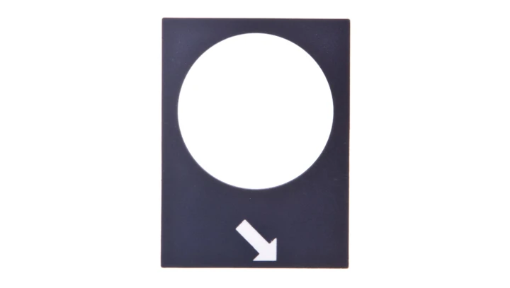 Tabliczka opisowa czarna prostokątna 30x40mm DO TYŁU WOLNO ZB2BY2916 /10szt./