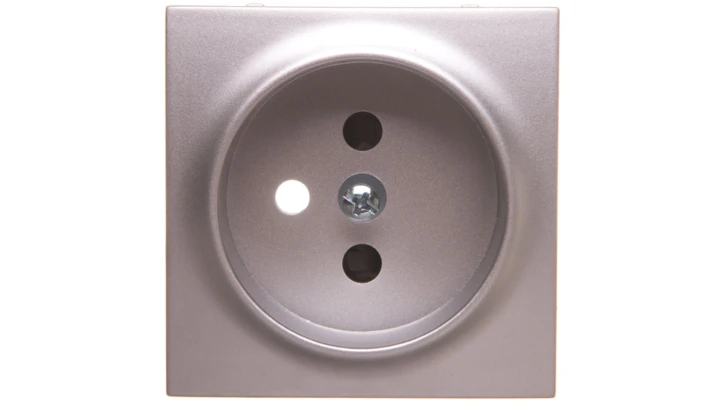 Simon 54 Pokrywa gniazda pojedynczego z przesłonami srebrny mat DGZ1ZP/43