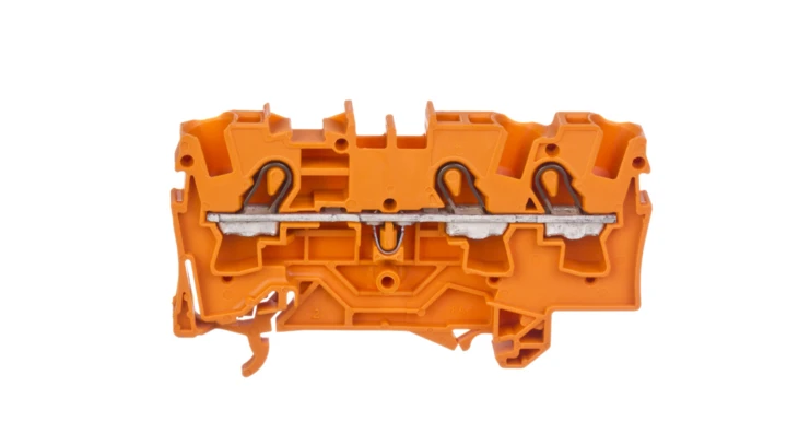 Złączka szynowa 3-przewodowa 4mm2 pomarańczowa 2004-1302 TOPJOBS