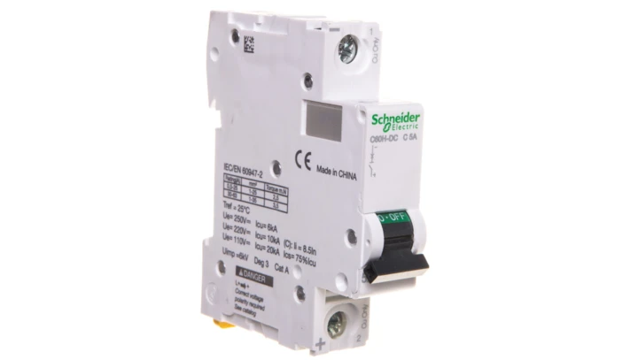 Wyłącznik nadprądowy 1P C 5A 6kA AC C60H A9N61505